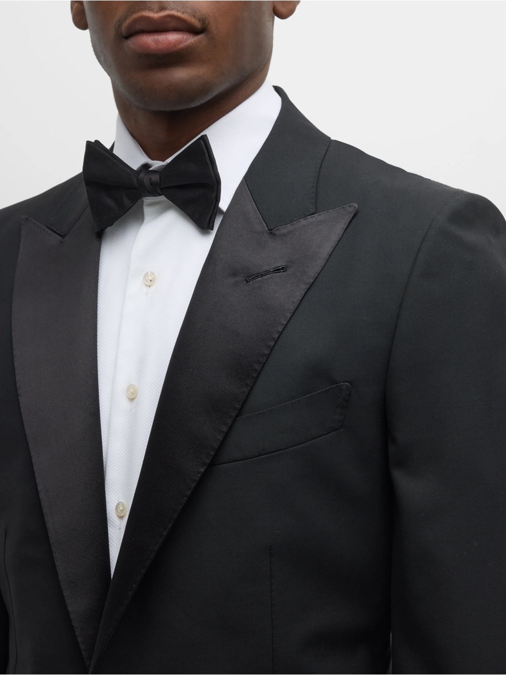 Tom Ford Black Satin-Peak Lapel Tuxedo Jacket